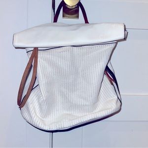 VICI COLLECTION White Leather Backpack